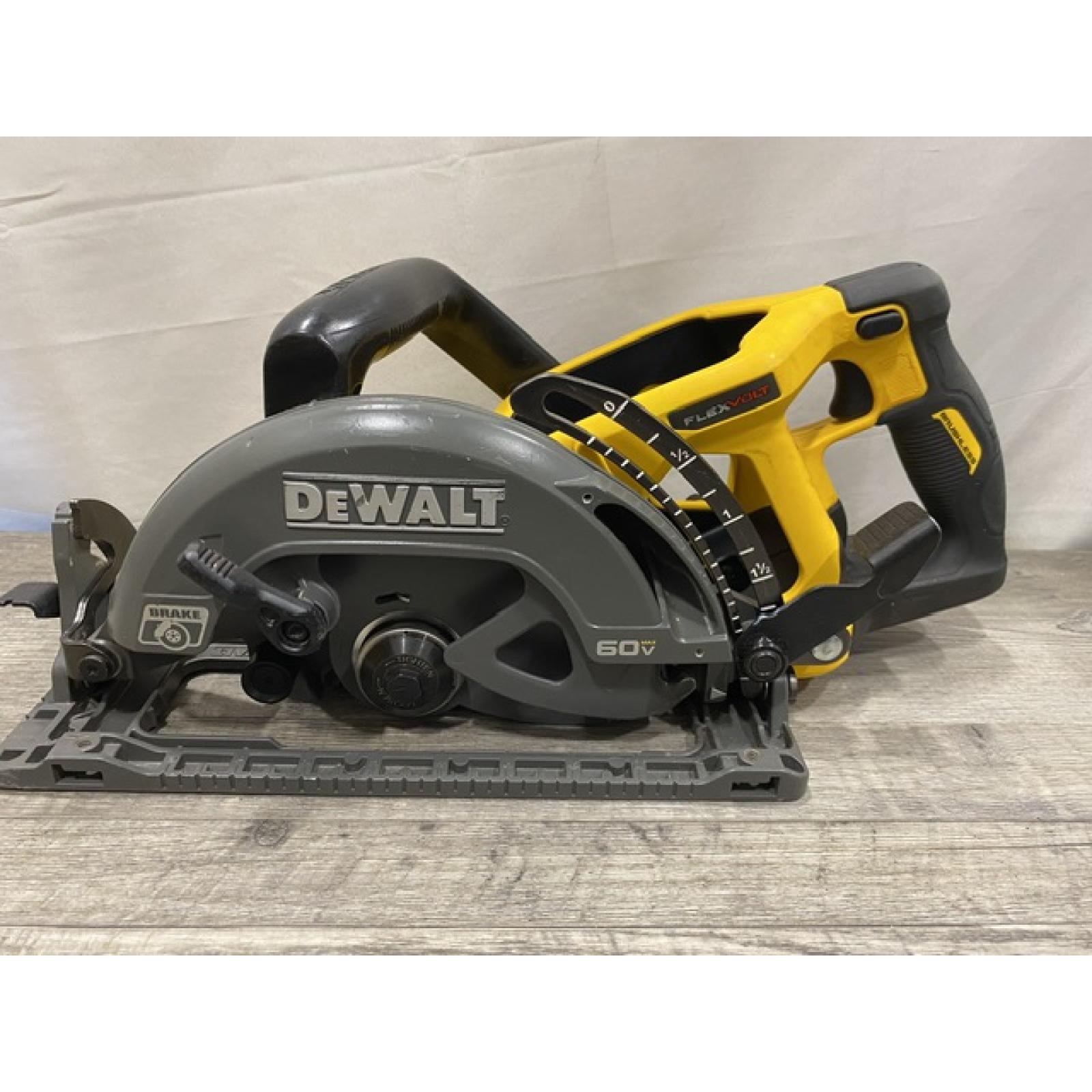 AS-IS DEWALT FLEXVOLT 60V MAX Cordless Brushless 7-1/4 in. Wormdrive Style Circular Saw (Tool Only)