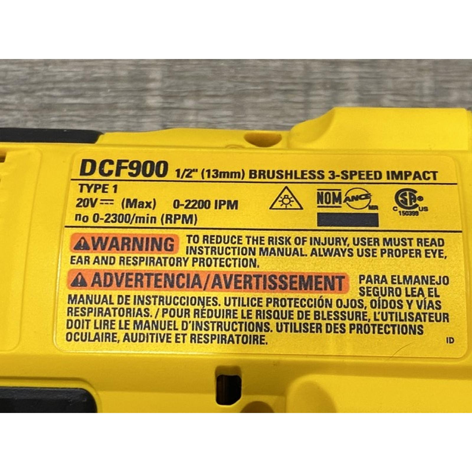 AS-IS DEWALT 20V MAX Lithium-Ion Cordless 1/2 in. Impact Wrench Kit