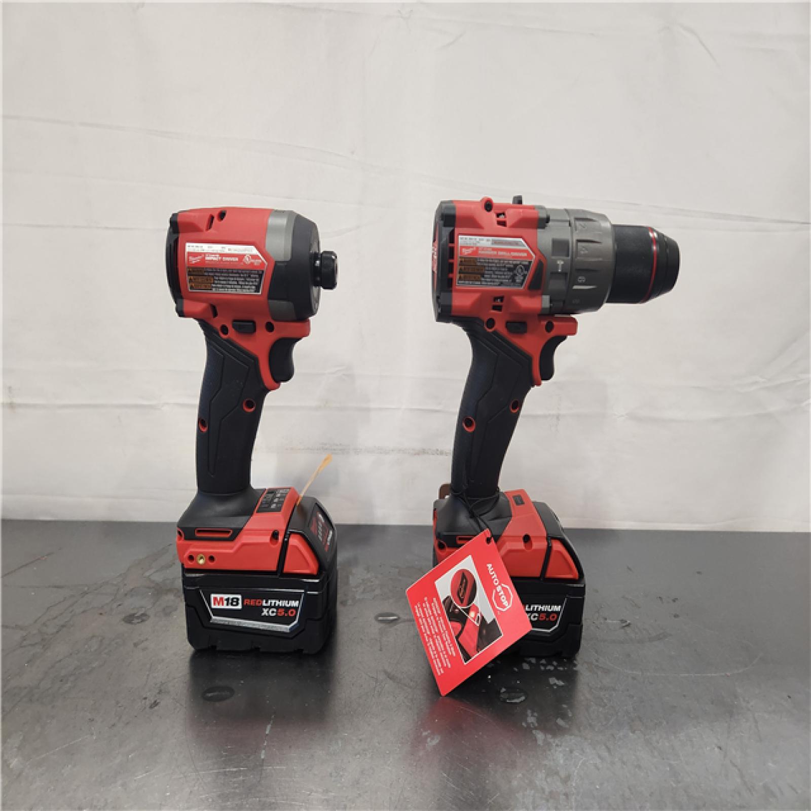AS-IS- Milwaukee  FUEL 18V Lithium-Ion Brushless Cordless Hammer Drill and Impact Driver Combo Kit