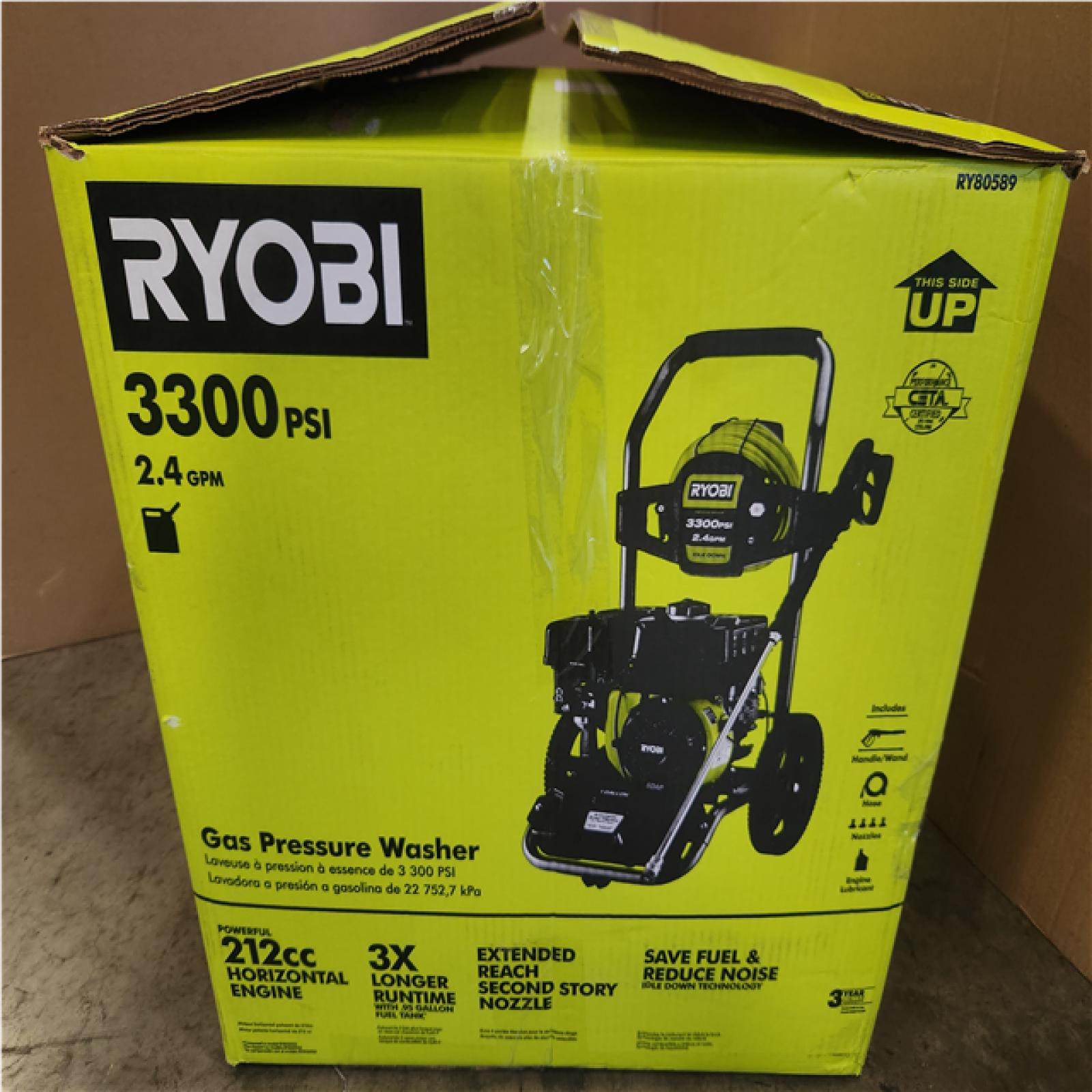 Phoenix NEW RYOBI 3300 PSI 2.4 GPM Cold Water Gas Pressure Washer with 212cc Engine