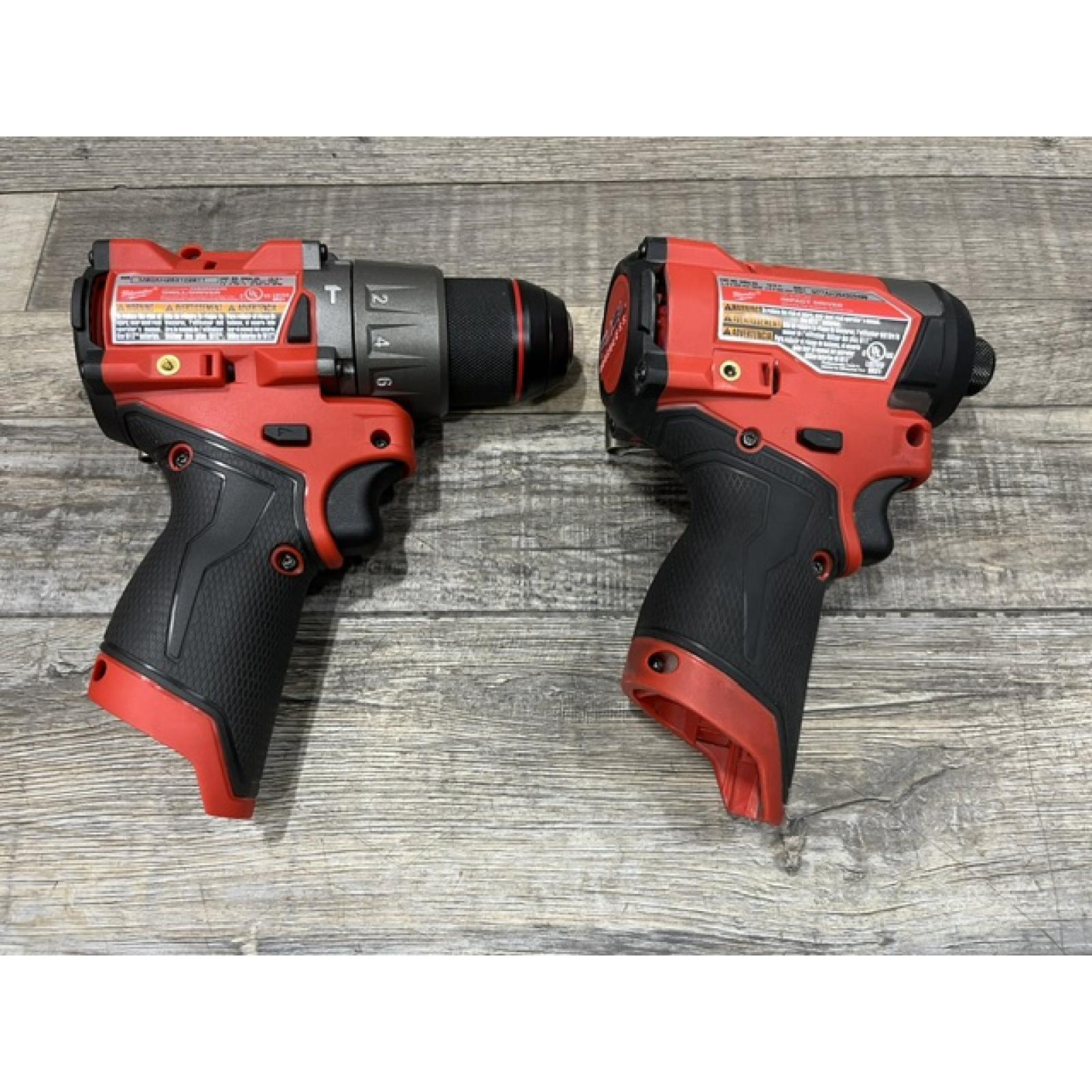 AS-IS Milwaukee FUEL 12-Volt Lithium-Ion Brushless Cordless Hammer Drill and Impact Driver Combo Kit