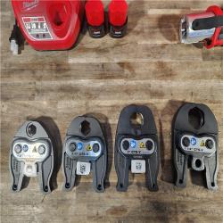 HOUSTON LOCATION - AS-IS MILWAUKEE 12-Volt Lithium-Ion Force Logic Cordless Press Tool Kit (4 Jaws Included) with Two 1.5 Ah Battery and Hard Case