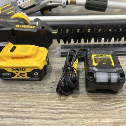 AS-IS DEWALT 20V MAX Cordless Lithium-Ion Pole Saw and Pole Hedge Trimmer Combo Kit