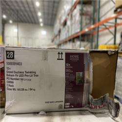 DALLAS LOCATION - Home Decorators Collection 12 ft. Grand Duchess Twinkling Balsam Fir LED Pre-Lit Artificial Christmas Tree