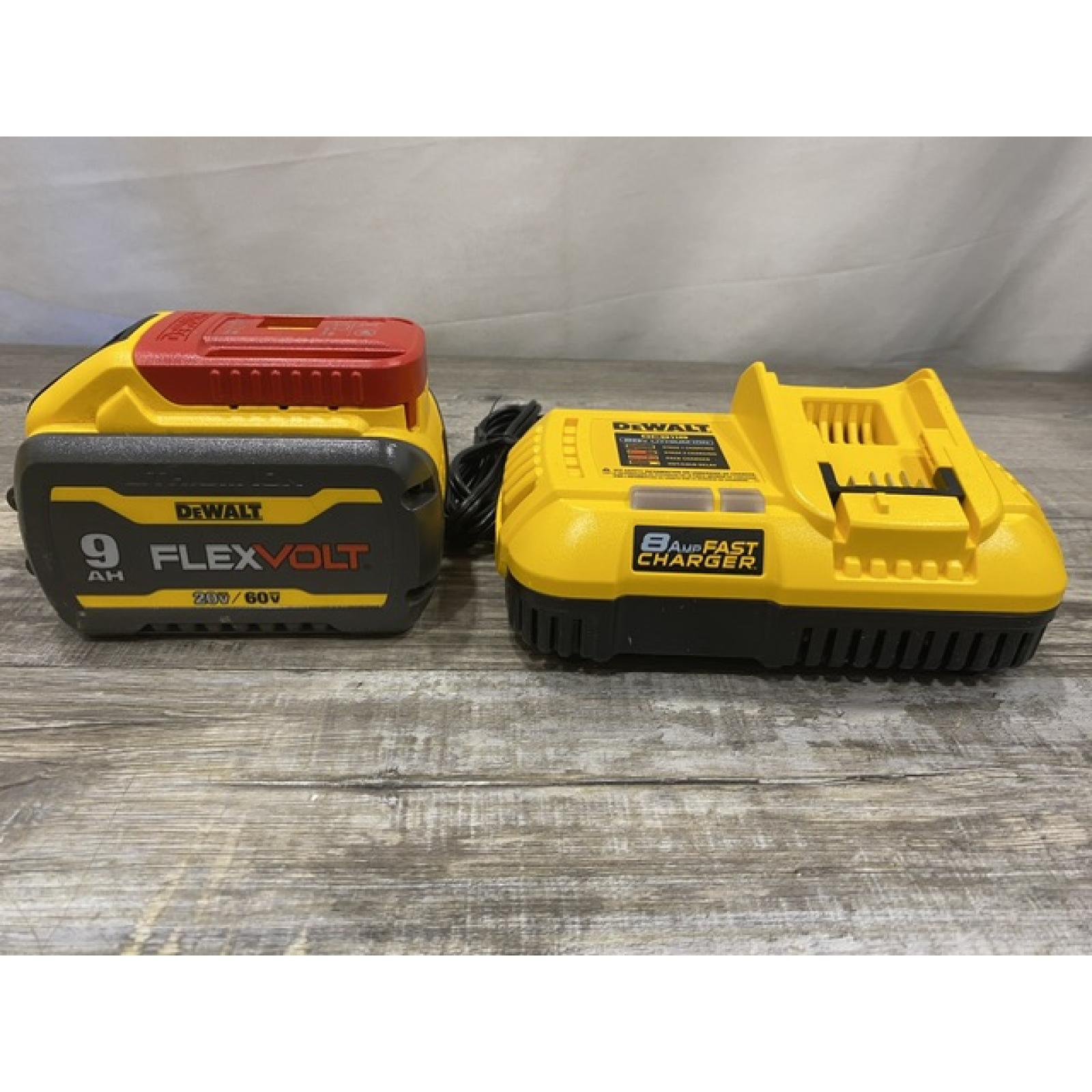 AS-IS DEWALT 20V/60V MAX FLEXVOLT Lithium-Ion 9.0Ah Battery and Charger Starter Kit