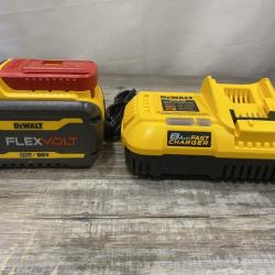AS-IS DEWALT 20V/60V MAX FLEXVOLT Lithium-Ion 9.0Ah Battery and Charger Starter Kit