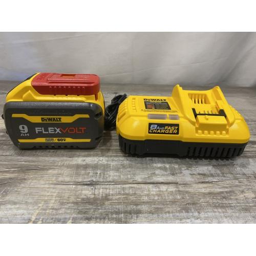 AS-IS DEWALT 20V/60V MAX FLEXVOLT Lithium-Ion 9.0Ah Battery and Charger Starter Kit