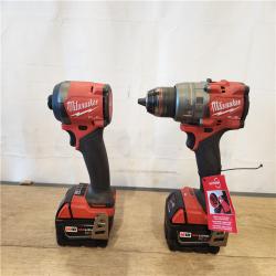 AS-IS- Milwaukee FUEL 18V Lithium-Ion Brushless Cordless Hammer Drill and Impact Driver Combo Kit