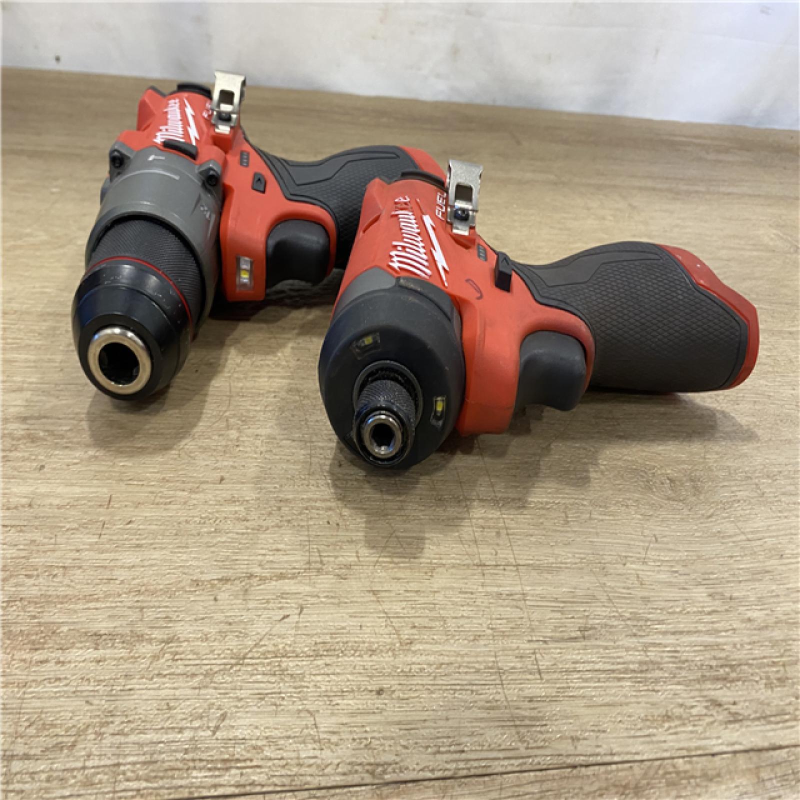 AS-IS Milwaukee FUEL 12-Volt Lithium-Ion Brushless Cordless Hammer Drill and Impact Driver Combo Kit