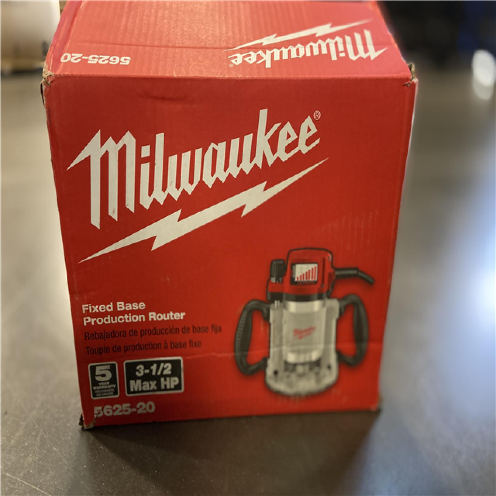 AS-IS Milwaukee 3-1/2 Max HP Fixed-Base Production Router