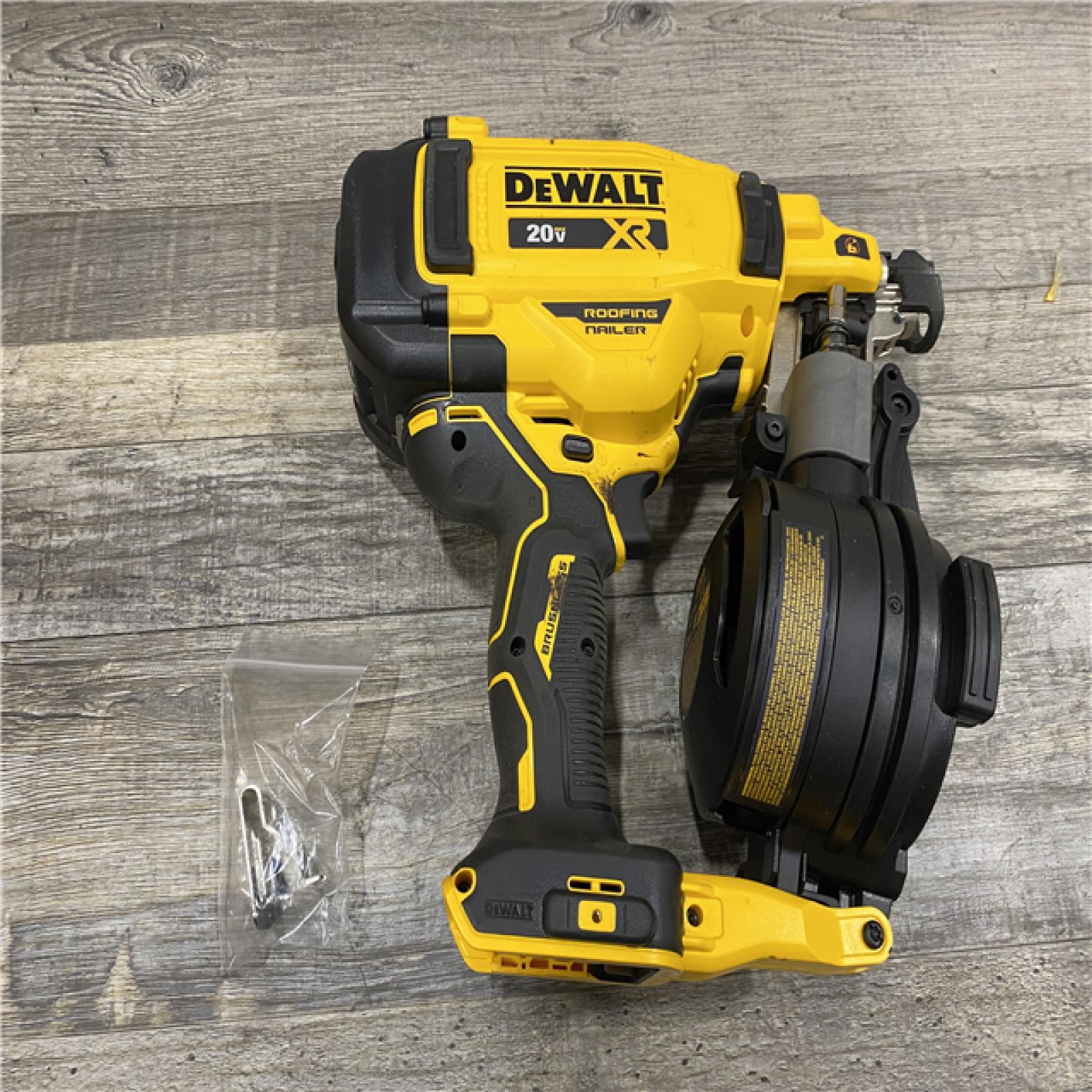 AS-IS DEWALT 20V MAX 15-Degree Electric Cordless Roofing Nailer (Tool Only)
