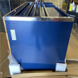 DALLAS LOCATION - Husky 52 in. W x 25 in. D 10-Drawer Mobile Workbench Tool Chest with Solid Wood Work Top in Gloss Blue