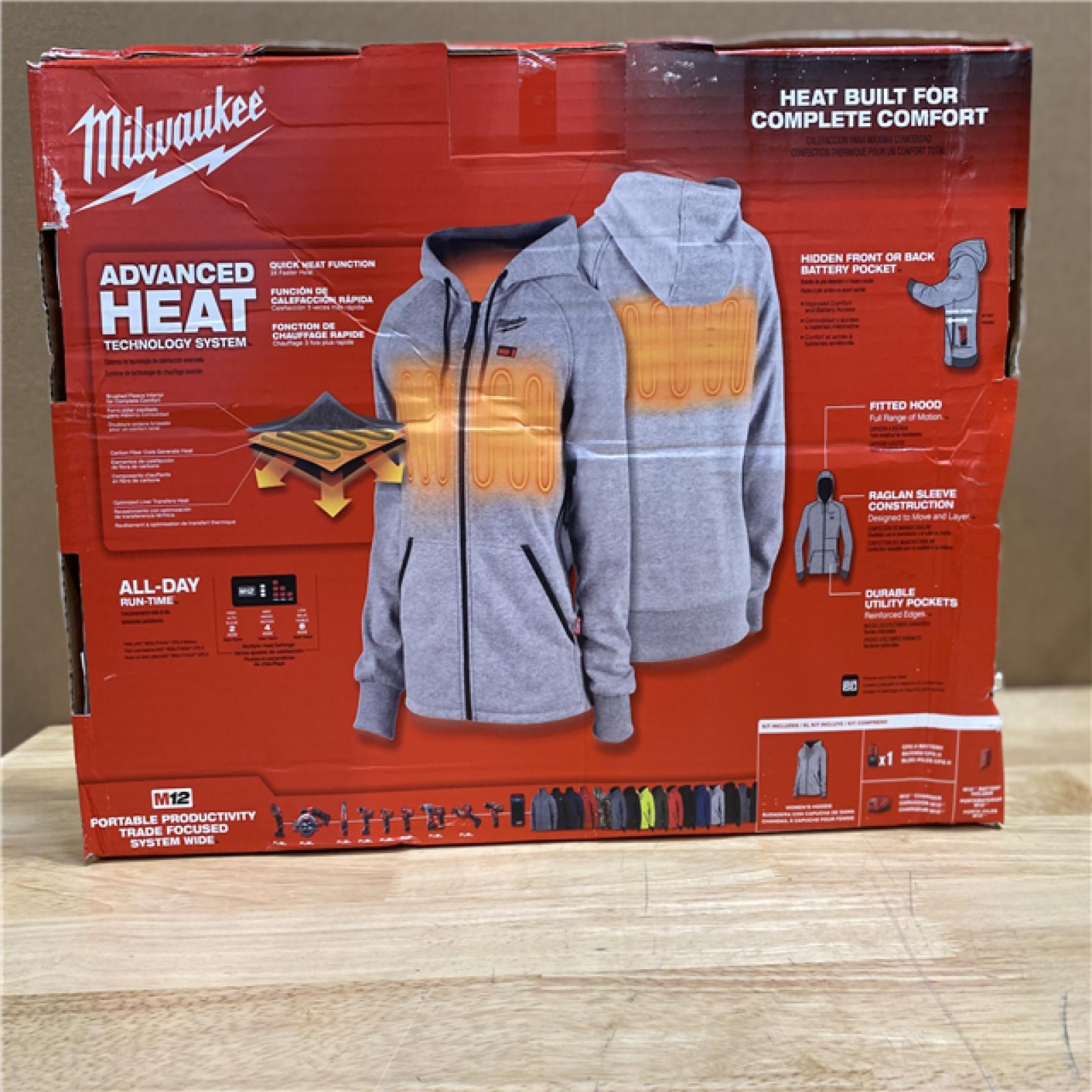 Milwaukee Women's Small M12 12-Volt Lithium-Ion Cordless Red Heated Jacket Hoodie Kit with (1) 2.0Ah Battery and Charger