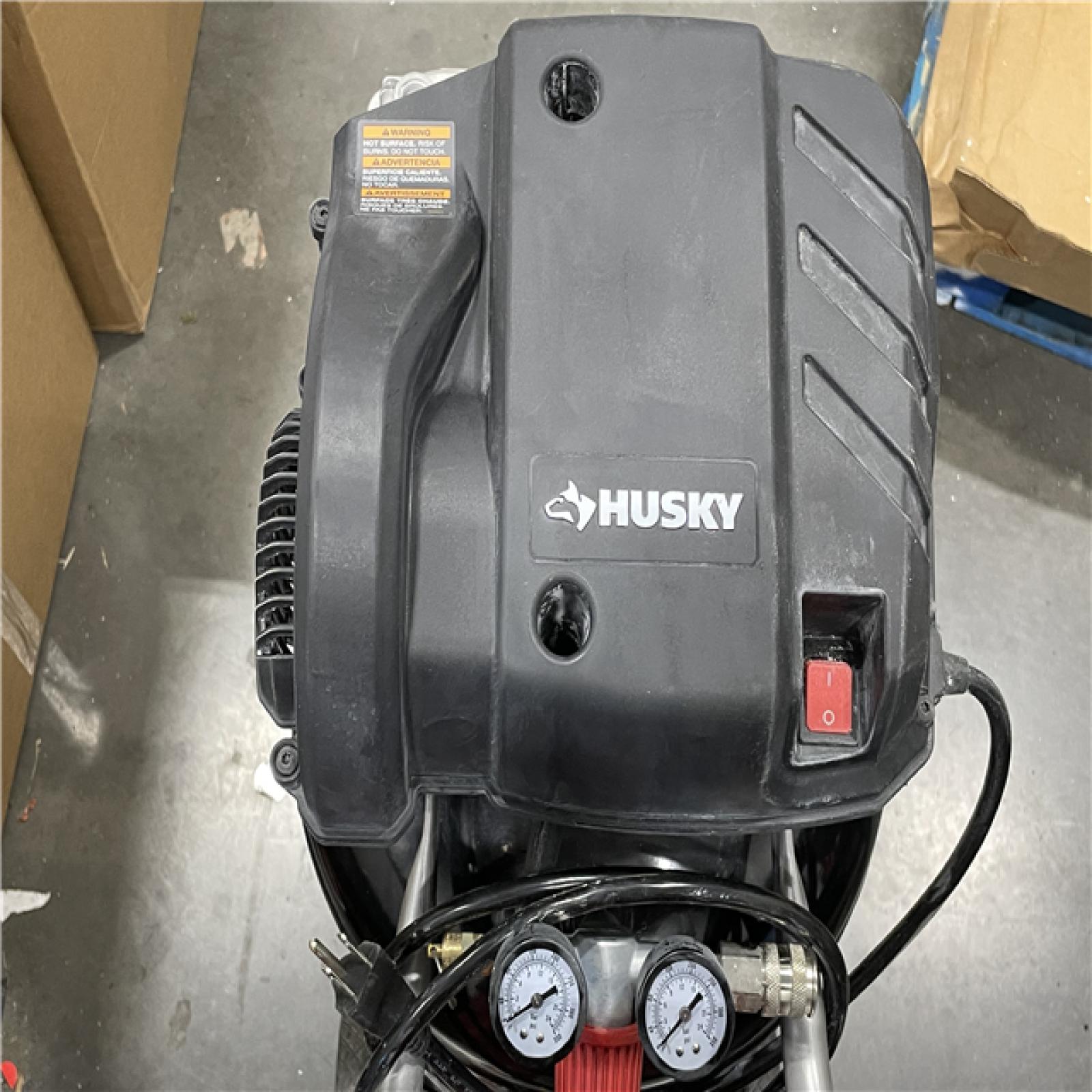AS-IS Husky 20 Gal. 200 PSI Oil Free Portable Vertical Electric Air Compressor
