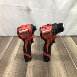 AS-IS Milwaukee 12-Volt Lithium-Ion Brushless Cordless Subcompact Drill and Impact Driver Combo Kit