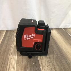 AS-IS Milwaukee 100 ft. REDLITHIUM Lithium-Ion USB Green Rechargeable Cross Line Laser Level with Charger