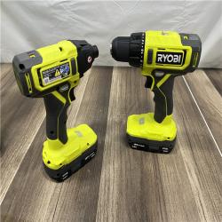 GOOD RYOBI ONE+ 18V Cordless 2-Tool Combo Kit with Drill/Driver, Impact Driver, (2) 1.5 Ah Batteries, and Charger