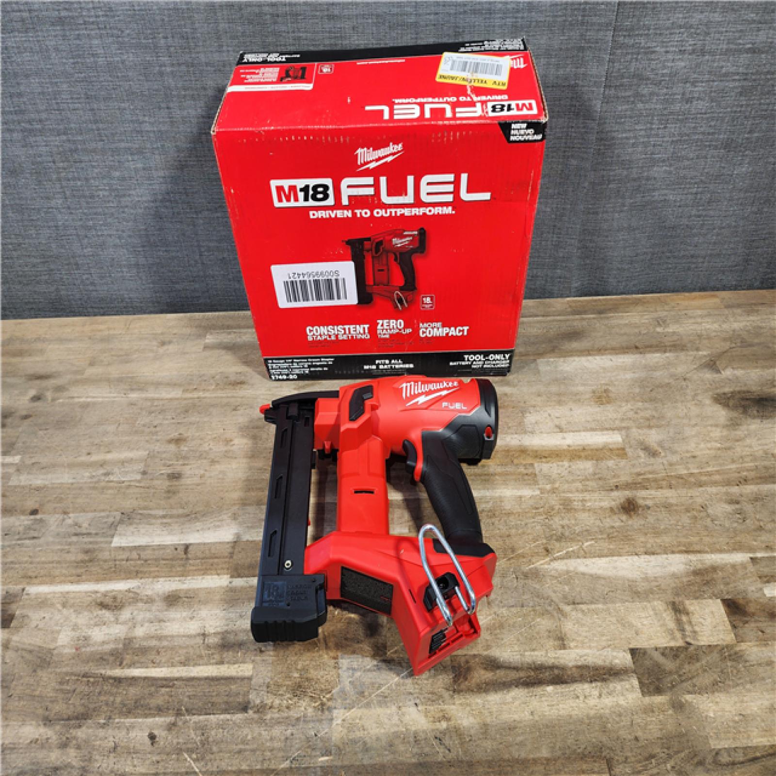 HOUSTON LOCATION - AS-IS (APPEARS LIKE NEW) MILWAUKEE FUEL 18V Cordless 18-Gauge 1/4 in. Narrow Crown Stapler (Tool-Only)
