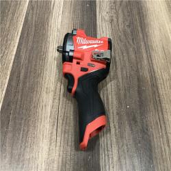 AS-IS Milwaukee FUEL 12V Lithium-Ion Brushless Cordless Stubby 3/8 in. Impact Wrench (Tool-Only)