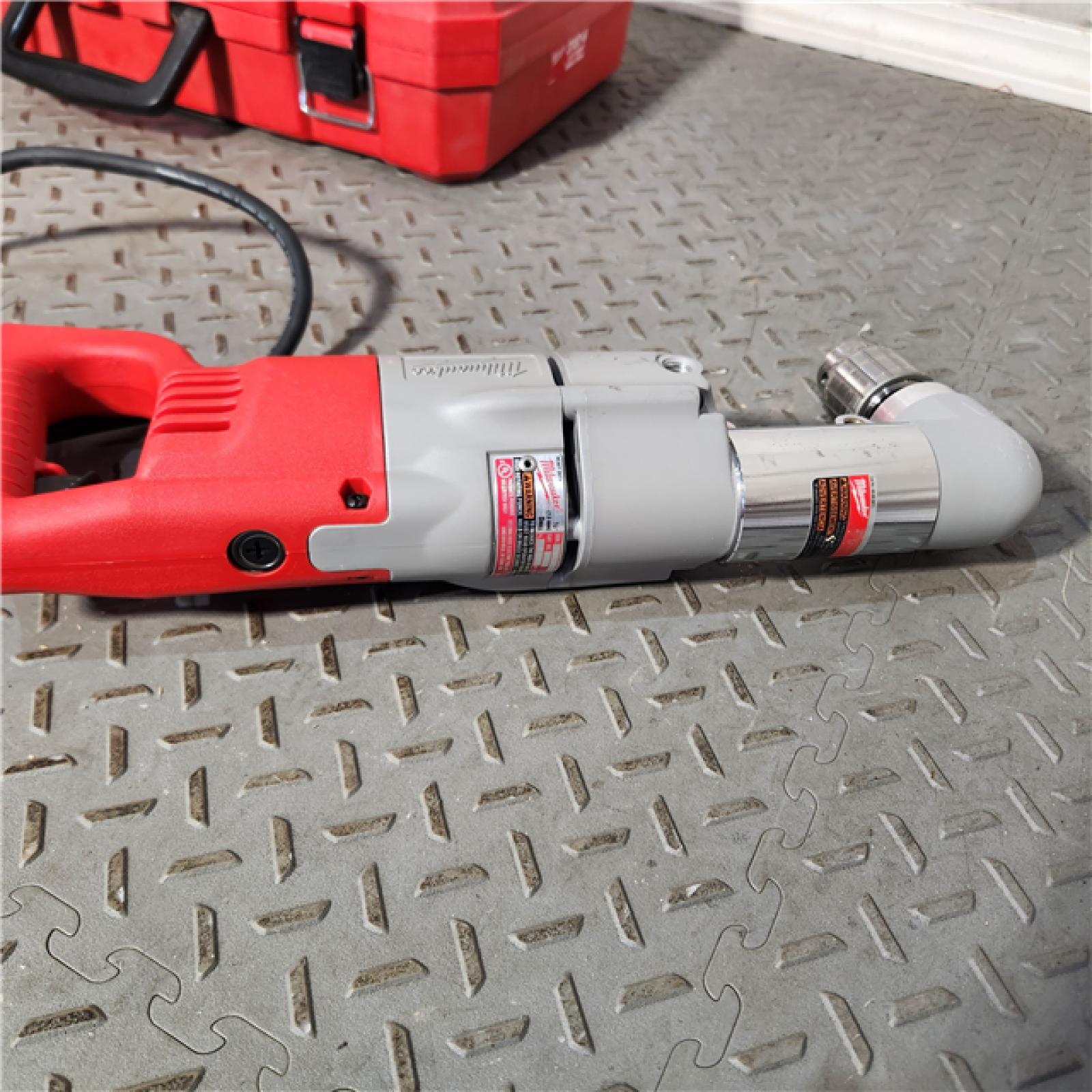 HOUSTON Location-AS-IS-Milwaukee 7 Amp Corded 1/2 in. Corded Right-Angle Drill Kit with Hard Case APPEARS IN GOOD Condition