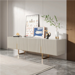 Phoenix NEW JASIWAY 86.6 Media Console TV Stand for TVs up to 88 Faux Marble Top with Storage