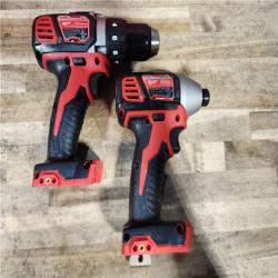 HOUSTON LOCATION - AS-IS Milwaukee M18 18V Lithium-Ion Cordless Drill Driver/Impact Driver Combo Kit