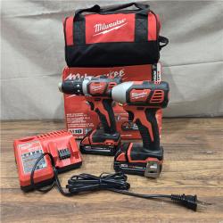 AS-IS Milwaukee 18V Cordless Brushed 2 Tool Drill/Driver and Impact Driver Kit