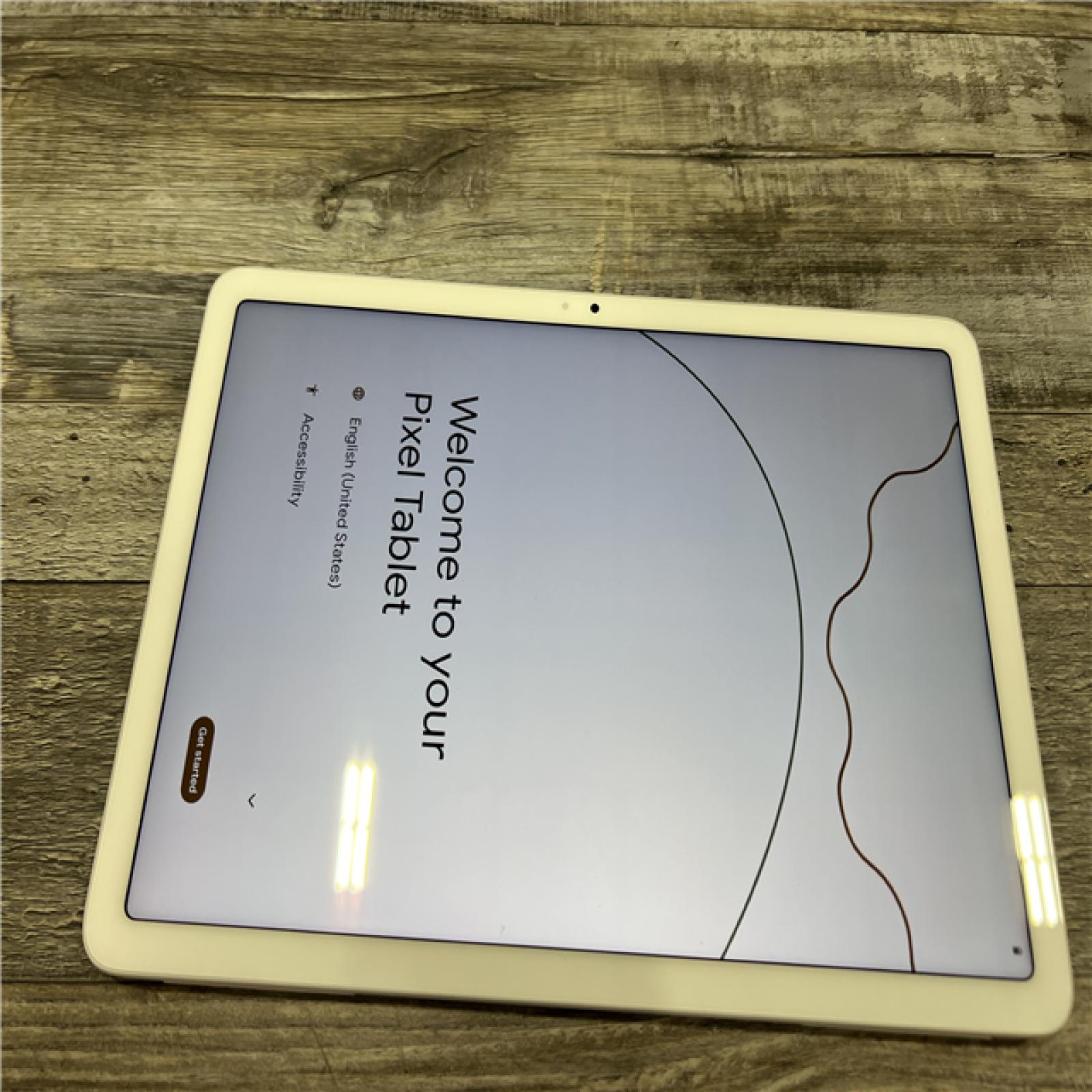 AS-IS Google Pixel Tablet 11 with Charging Speaker Dock - Porcelain