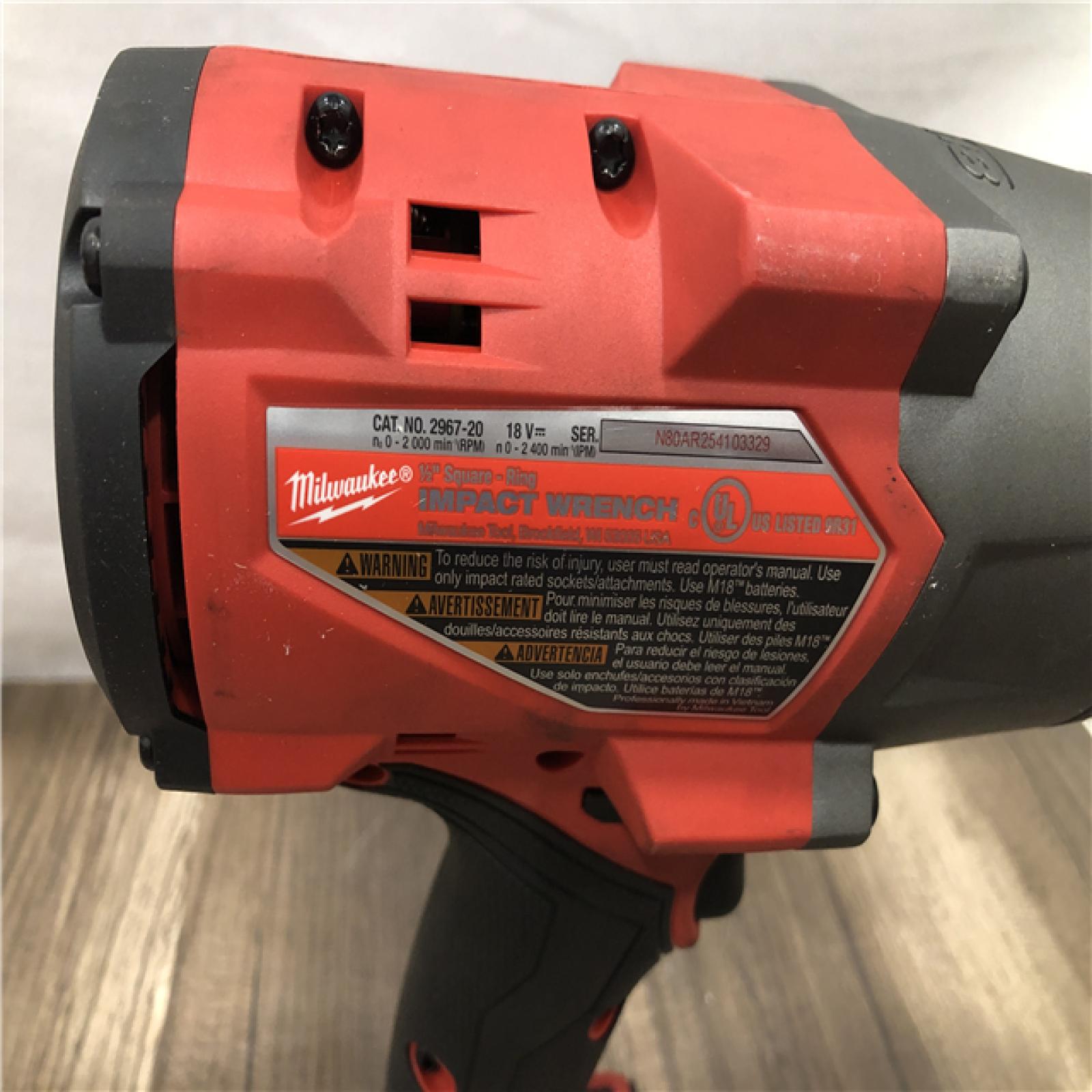 AS-IS Milwaukee  FUEL 18V Lithium-Ion Brushless Cordless 1/2 in. Impact Wrench with Friction Ring (Tool-Only)