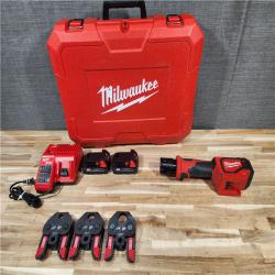 HOUSTON LOCATION - AS-IS MILWAUKEE 2674-22C M18 Short Throw Press Tool Kit with PEX Crimp Jaws