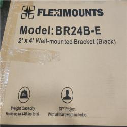 Phoenix NEW FLEXIMOUNTS 24 in. x 48 in. Heavy Duty Wall Shelf with Brackets in Black Pallet (12 Total (Retail Value $140 Each)