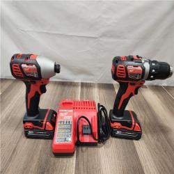 AS-IS- Milwaukee 18V Cordless Brushed 2-Tool Drill/Driver and Impact Driver Kit