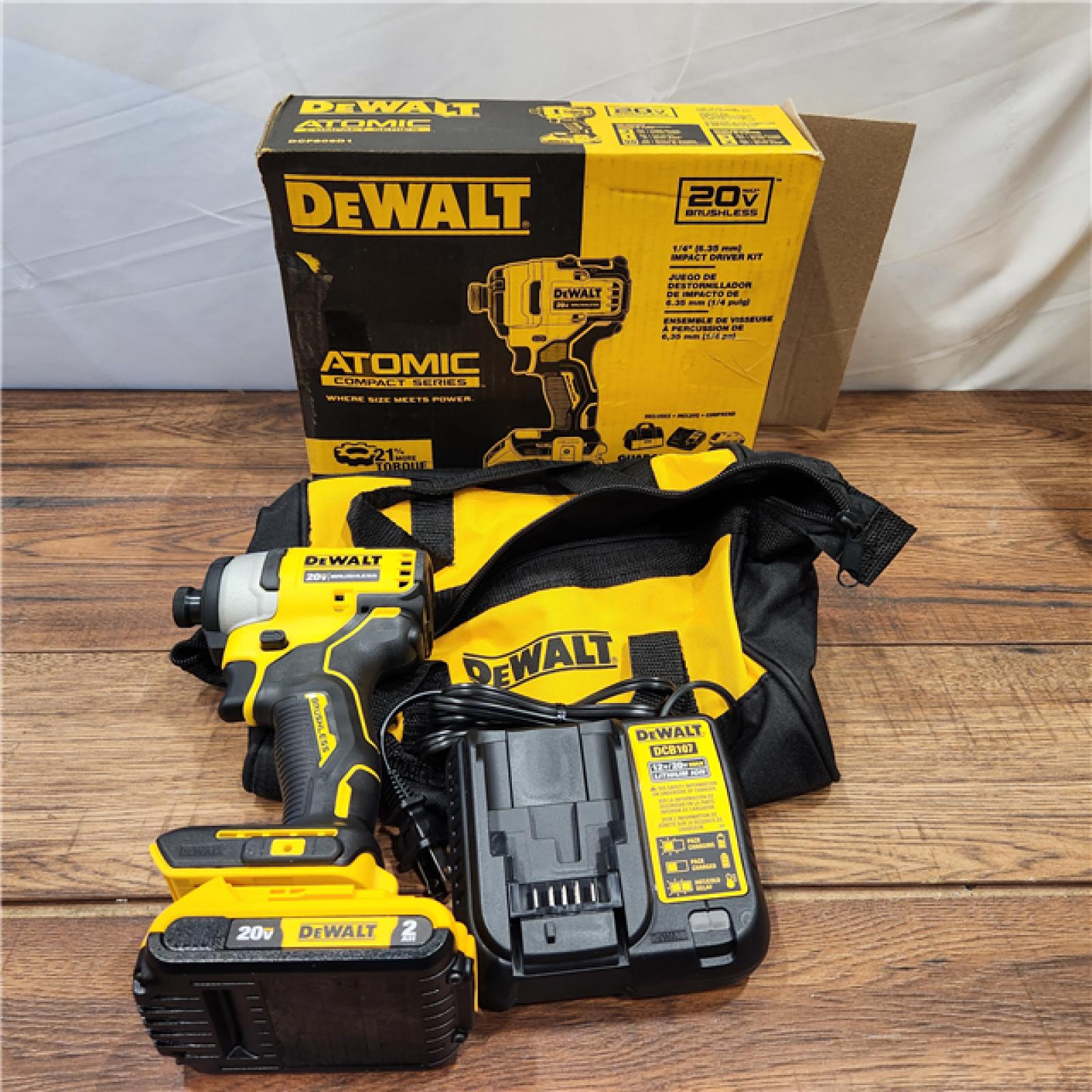 ASIS DEWALT ATOMIC 20V MAX* Brushless Cordless Compact 1/4 in. Impact