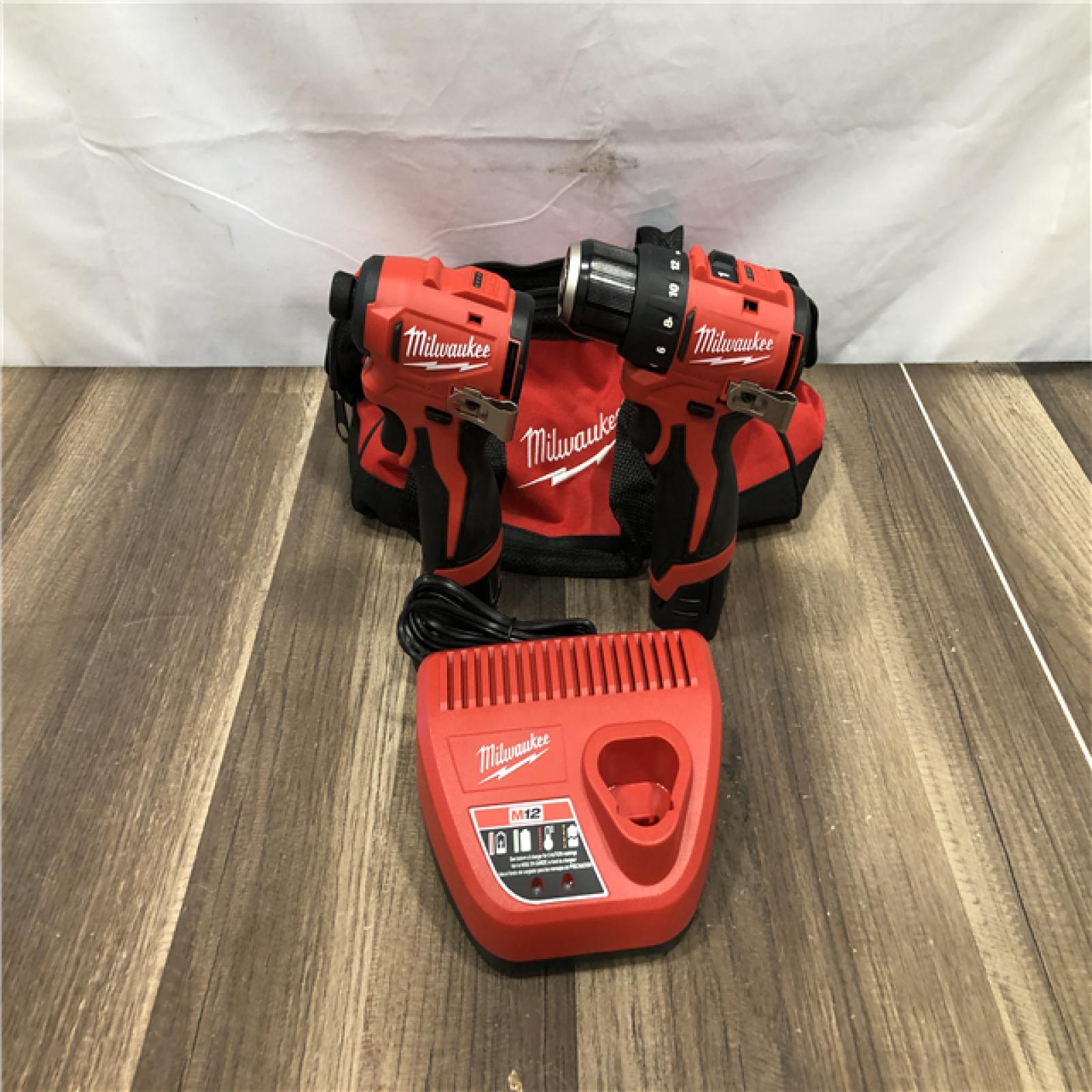 AS-IS Milwaukee 12-Volt Lithium-Ion Brushless Cordless Subcompact Drill and Impact Driver Combo Kit