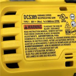 LIKE NEW - DEWALT FLEXVOLT 60V MAX Cordless Brushless Reciprocating Saw (Tool Only)