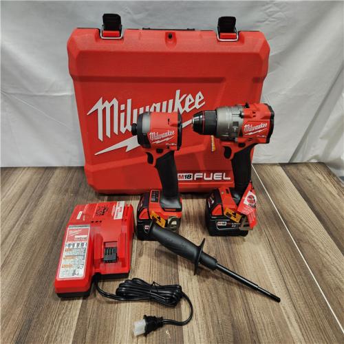 AS-IS- MILWAUKEE FUEL 18V Lithium-Ion Brushless Cordless Hammer Drill and Impact Driver Combo Kit