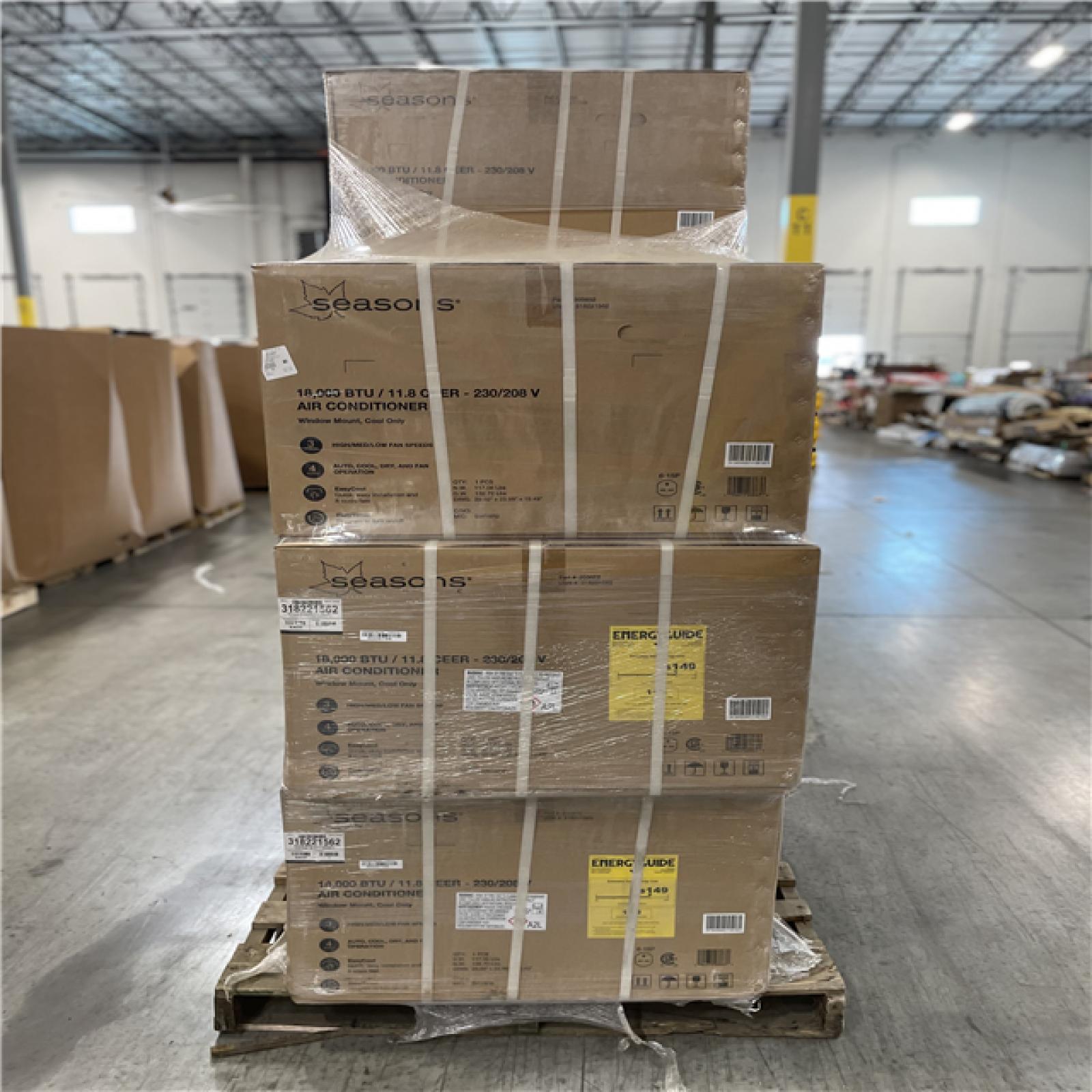 DALLAS LOCATION - SEASONS 18 000 BTU AIR CONDITIONER PALLET-(7 UNITS)