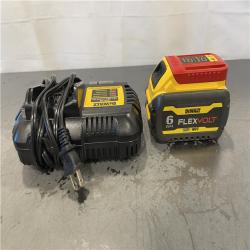 AS-IS - DEWALT FLEXVOLT 20V/60V MAX Lithium-Ion 6.0Ah Battery Pack with 6 Amp Output Charger