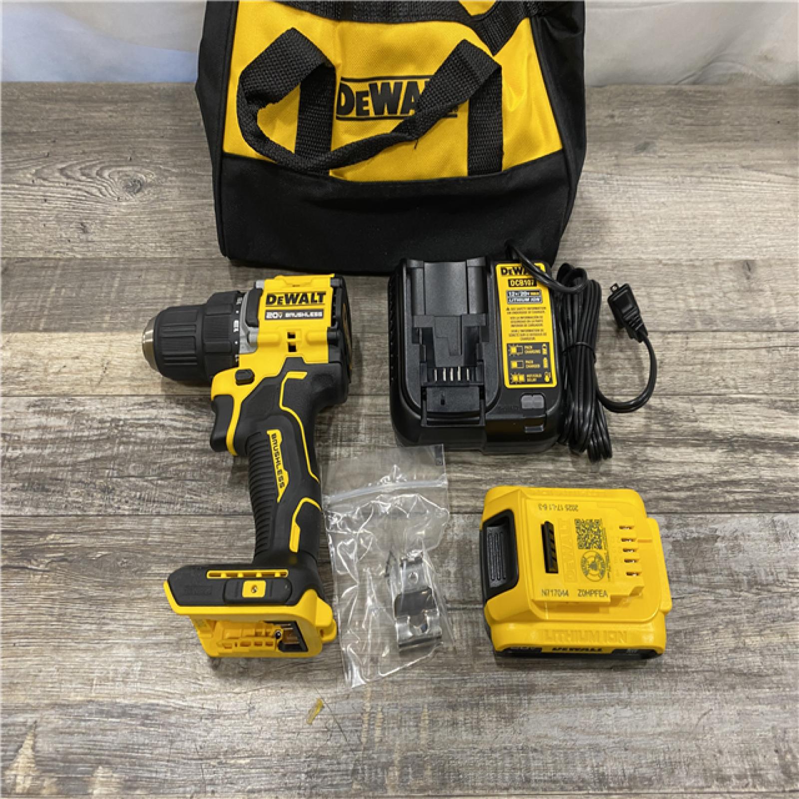 AS-IS DEWALT Atomic 20V Lithium-Ion Cordless Compact 1/2 in. Drill/Driver Kit
