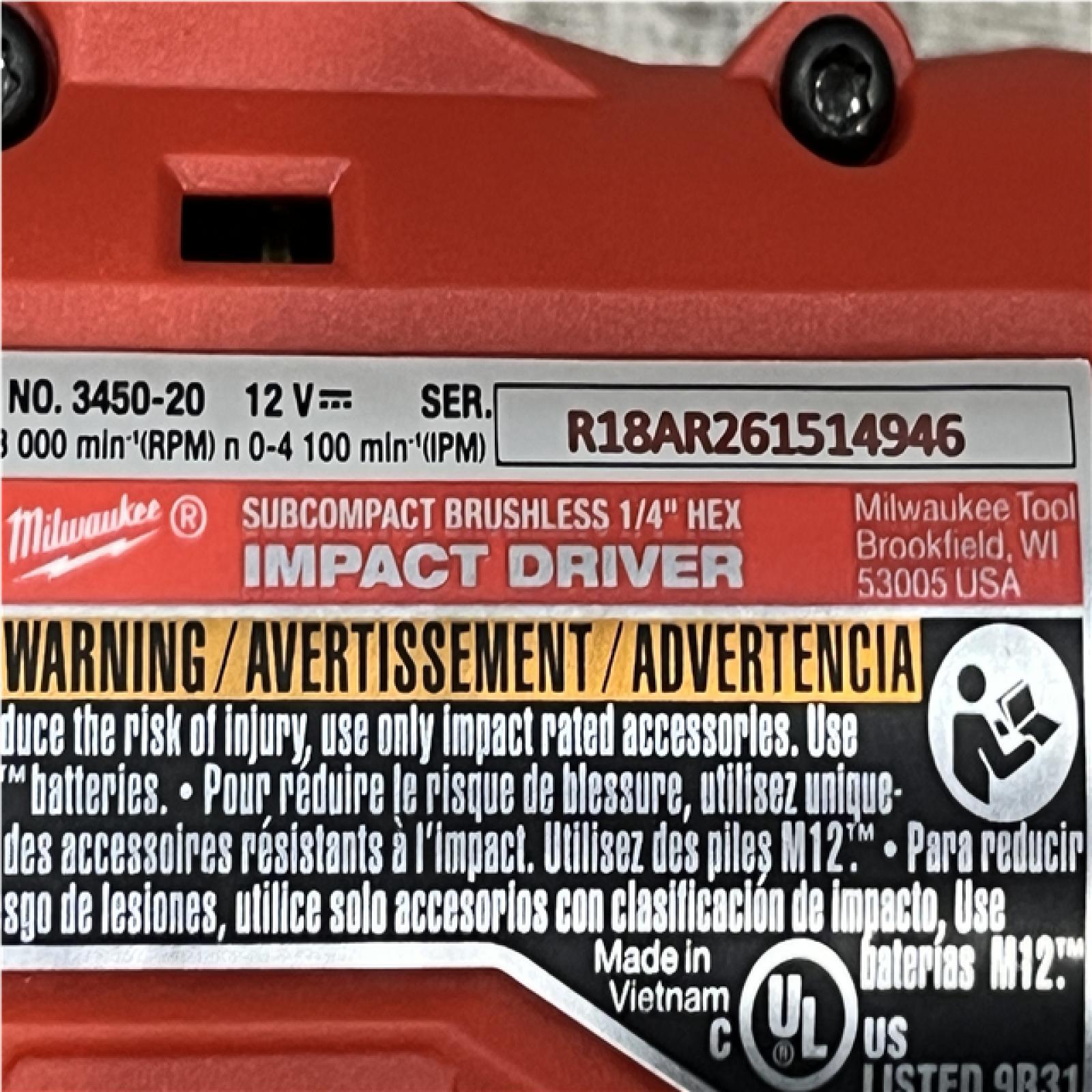 AS-IS Milwaukee 12-Volt Lithium-Ion Brushless Cordless Subcompact Drill and Impact Driver Combo Kit