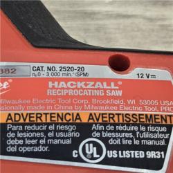 AS-IS Milwaukee M12 FUEL 12V Cordless HACKZALL Reciprocating Saw Kit