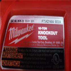 California AS-IS Milwaukee Force Logic M18 10-Ton Knockout Tool  Includes (2) Batteries  Charger & Hard Case; Appears in Excellent Condition