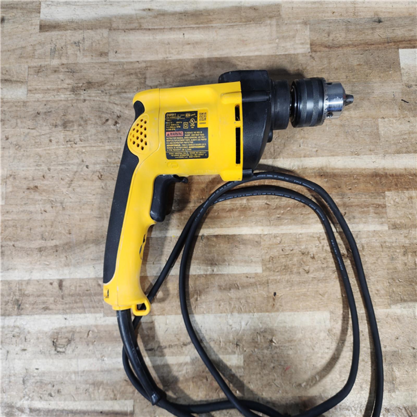 HOUSTON LOCATION - AS - IS DEWALT 7.8 Amp Corded 1/2 in. Variable Speed Reversible Hammer Drill (TOOL ONLY)