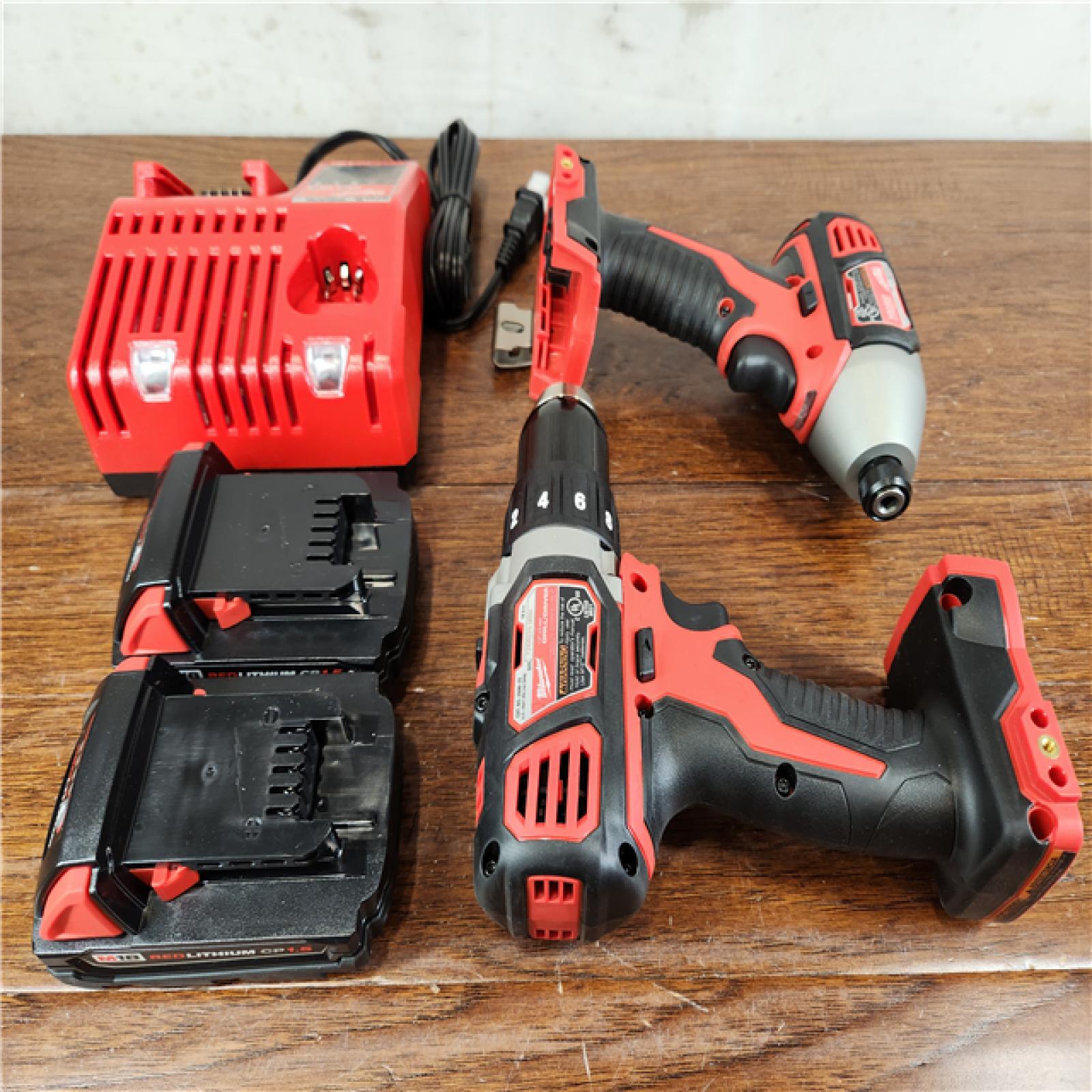 AS-IS Milwaukee M18 Brushed Cordless Drill Driver/Impact Driver (2-Tool) Combo Kit