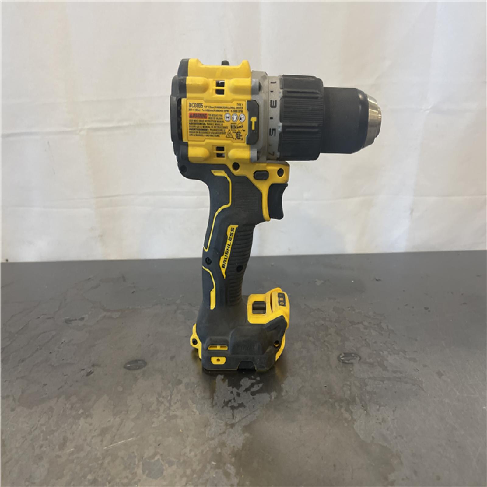 AS-IS- DeWalt 20V MAX Brushless Cordless 1/2  Hammer Combi Drill Driver with LED Work Lightï¼ˆTool Onlyï¼‰