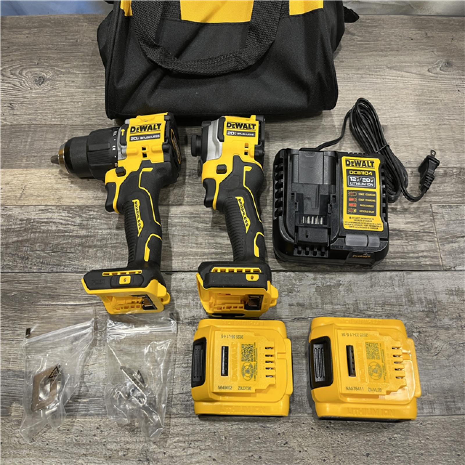 GOOD - DEWALT ATOMIC 20V MAX Lithium-Ion Cordless 2-Tool Combo Kit