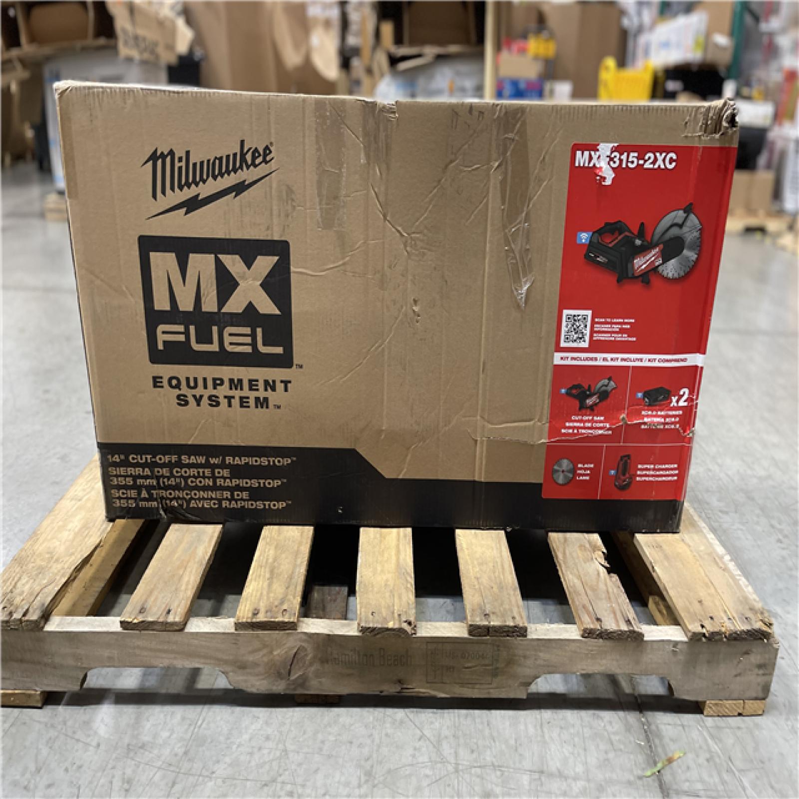 DALLAS LOCATION - Milwaukee MX FUEL Lithium-Ion 14 in. Cut Off Saw Kit with RAPIDSTOP Brake w/ (2) FORGE XC8.0 Batteries & (1) MX FUEL Super Charger