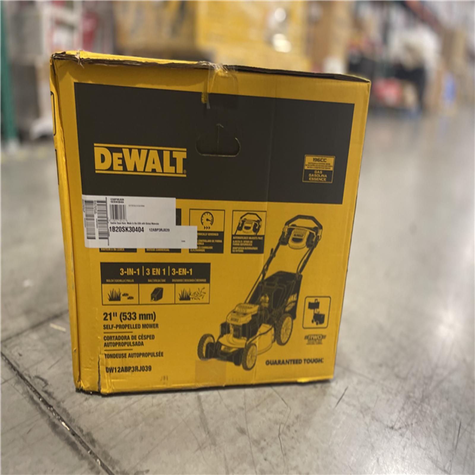 DALLAS LOCATION NEW! - DEWALT 21 in. 196cc E-GOV Engine 3-in-1 Gas RWD Self-Propelled Lawn Mower with High Rear Wheels
