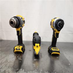 AS-IS- DEWALT 20V MAX Lithium-Ion Cordless 3-Tool Combo Kit
