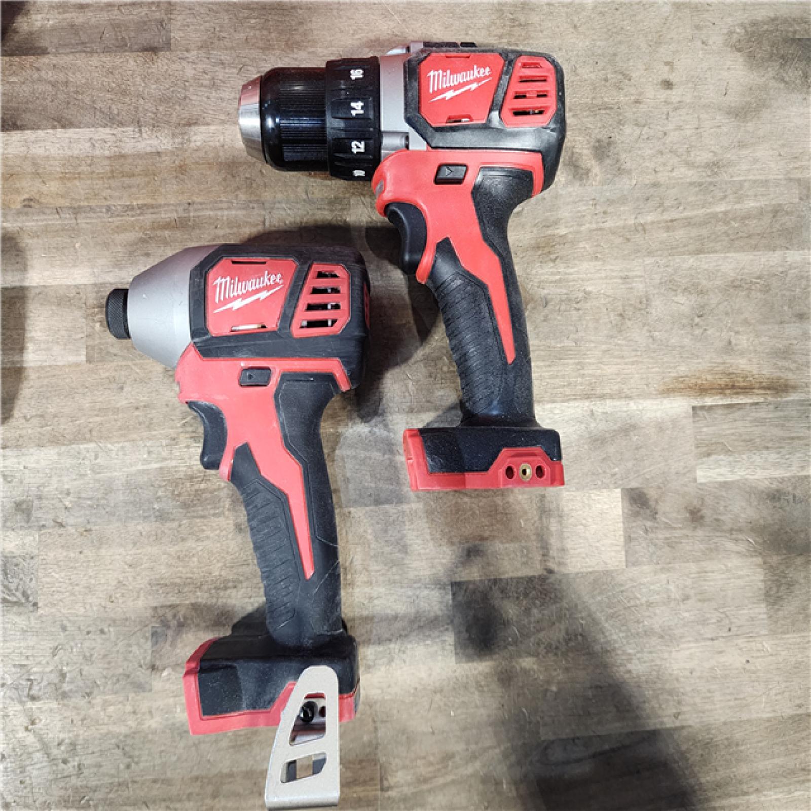 HOUSTON LOCATION - AS-IS Milwaukee 18V Cordless Brushed 2-Tool Drill/Driver and Impact Driver Kit